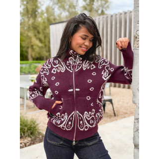 Gilet à motifs Elzaé - Bordeaux
