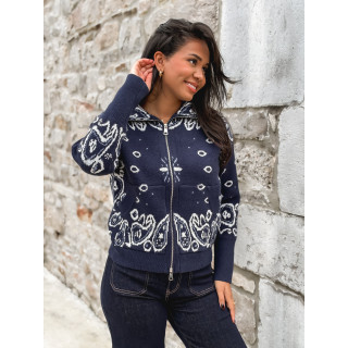 Gilet à motifs Elzaé - Bleu marine