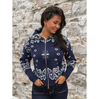 Gilet à motifs Elzaé - Bleu marine