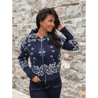 Gilet à motifs Elzaé - Bleu marine