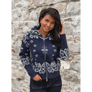 Gilet à motifs Elzaé - Bleu marine