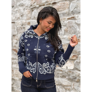 Gilet à motifs Elzaé - Bleu marine