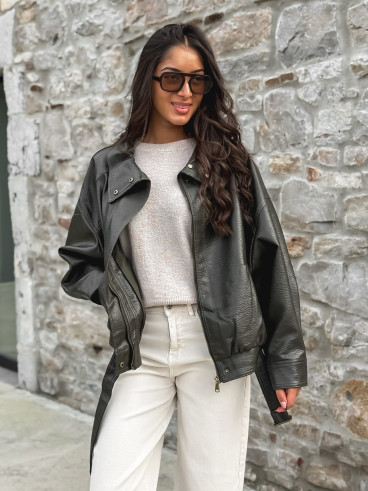 Veste en simili Soraline - Kaki
