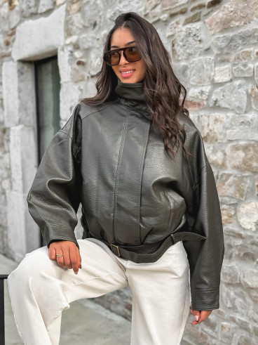 Veste en simili Soraline - Kaki