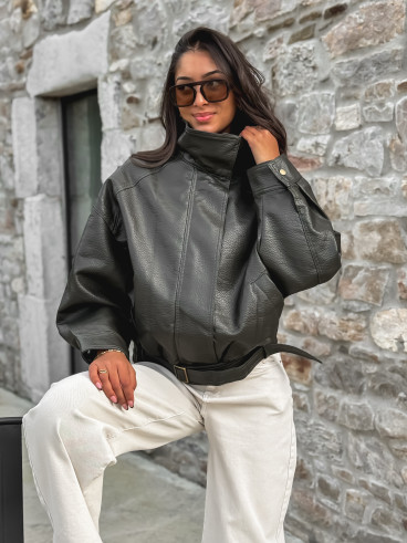Veste en simili Soraline - Kaki