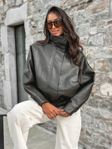Veste en simili Soraline - Kaki