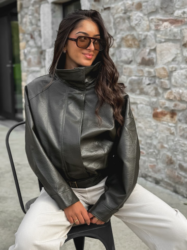 Veste en simili Soraline - Kaki
