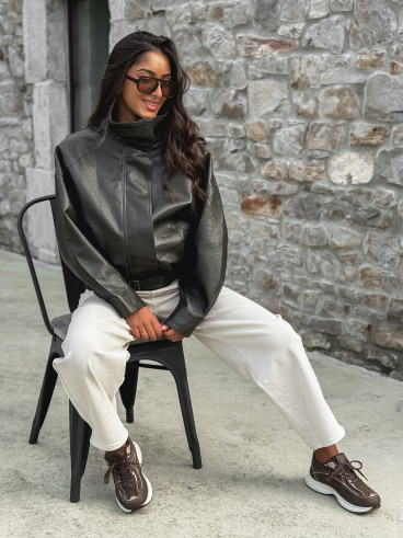 Veste en simili Soraline - Kaki
