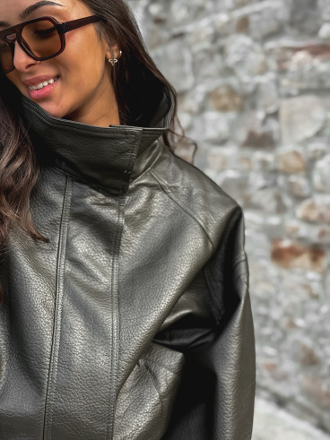 Veste en simili Soraline - Kaki