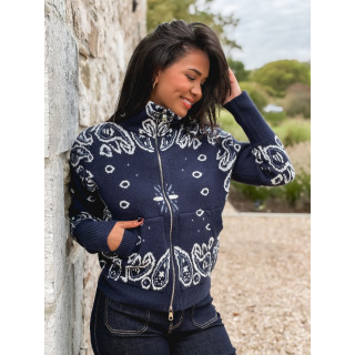 Gilet à motifs Elzaé - Bleu marine