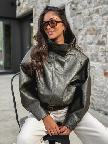 Veste en simili Soraline - Kaki