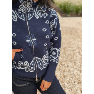 Gilet à motifs Elzaé - Bleu marine