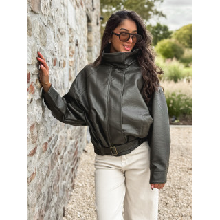 Veste en simili Soraline - Kaki