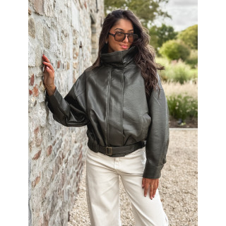 Veste en simili Soraline - Kaki
