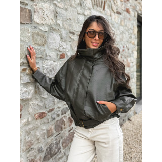 Veste en simili Soraline - Kaki