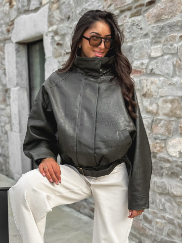 Veste en simili Soraline - Kaki