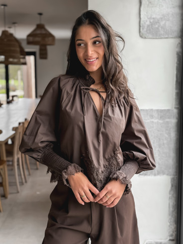 Blouse Hélène - Chocolat