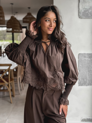 Blouse Hélène - Chocolat