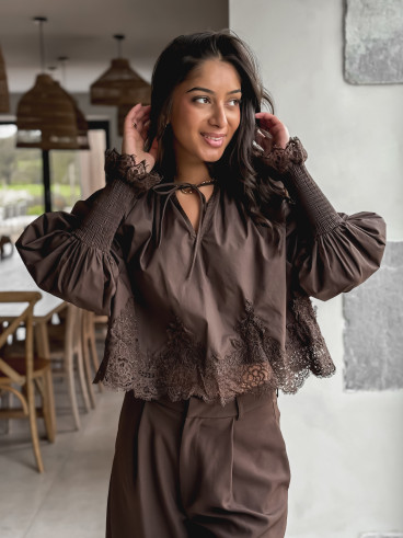 Blouse Hélène - Chocolat