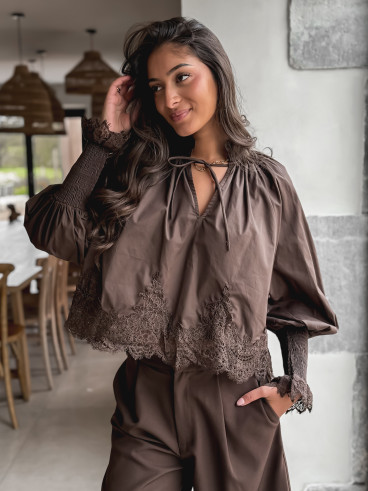 Blouse Hélène - Chocolat