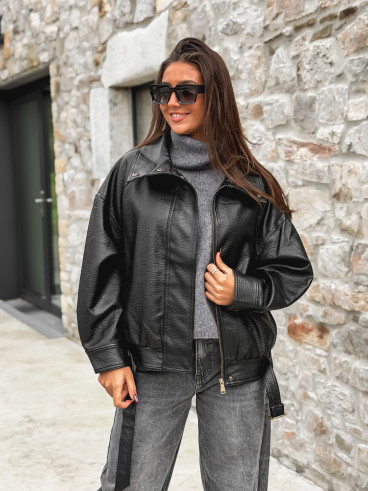 Veste en simili Soraline - Noir