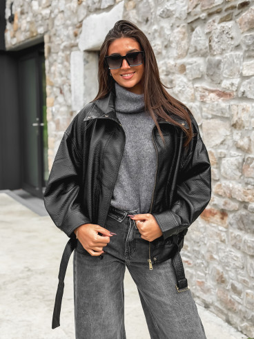 Veste en simili Soraline - Noir