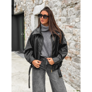 Veste en simili Soraline - Noir