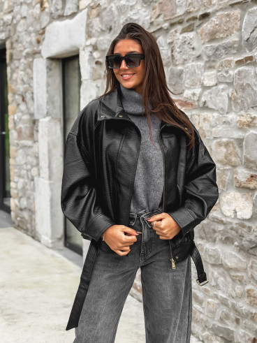 Veste en simili Soraline - Noir