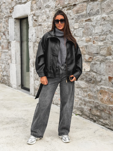 Veste en simili Soraline - Noir