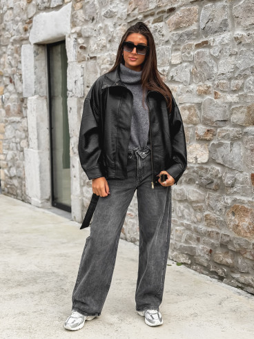 Veste en simili Soraline - Noir