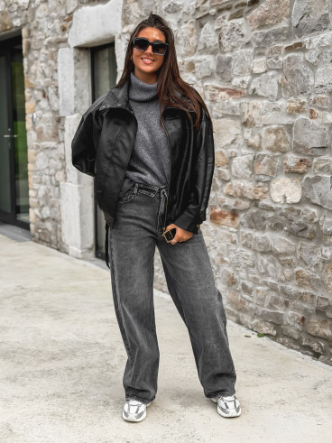 Veste en simili Soraline - Noir