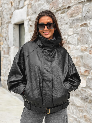 Veste en simili Soraline - Noir