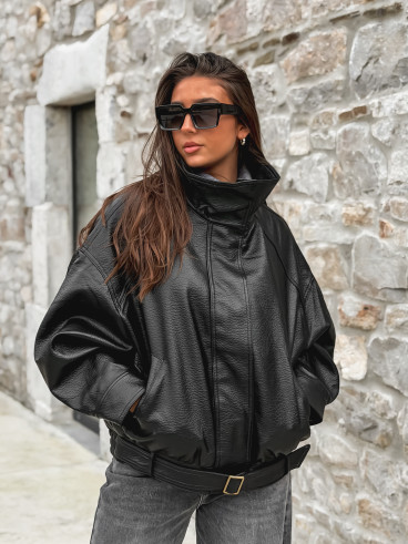 Veste en simili Soraline - Noir