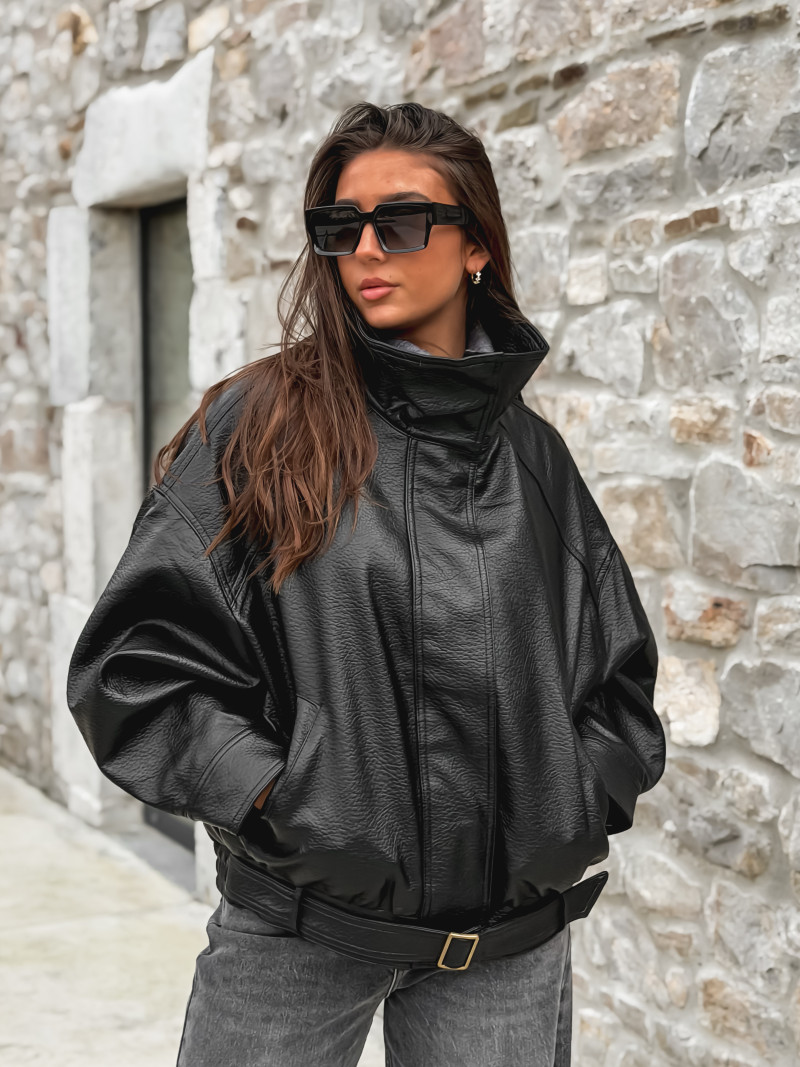 Veste en simili Soraline - Noir