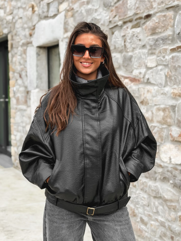 Veste en simili Soraline - Noir