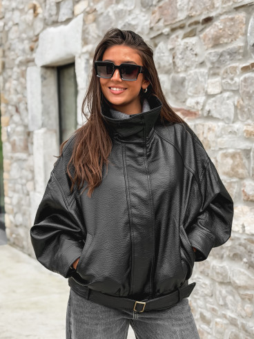 Veste en simili Soraline - Noir