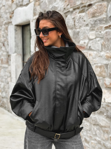 Veste en simili Soraline - Noir