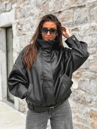 Veste en simili Soraline - Noir