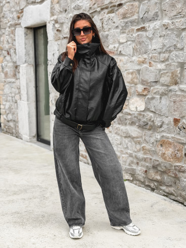 Veste en simili Soraline - Noir