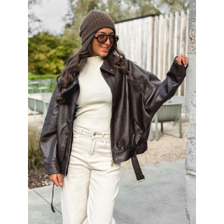 Veste en simili Soraline - Chocolat