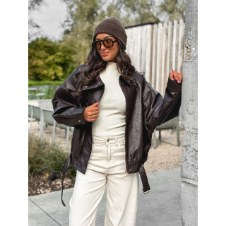 Veste en simili Soraline - Chocolat