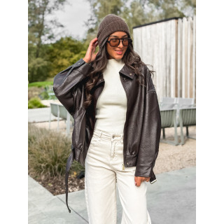 Veste en simili Soraline - Chocolat