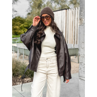 Veste en simili Soraline - Chocolat