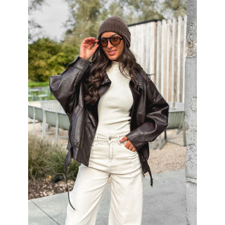 Veste en simili Soraline - Chocolat