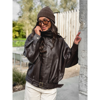 Veste en simili Soraline - Chocolat