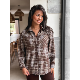 Chemise à carreaux Alida - Chocolat