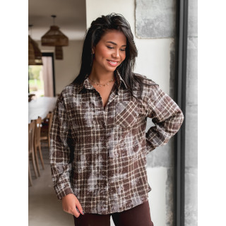Chemise à carreaux Alida - Chocolat