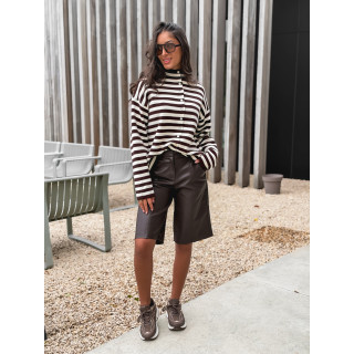 Gilet ligné Connie - Chocolat