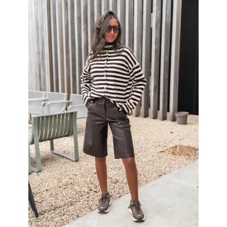 Gilet ligné Connie - Chocolat