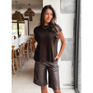 Pull sans manches Catherina - Chocolat